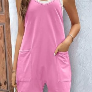   Rompers Jumpsuits Preppy Clothes Shorts Overalls for Women Teen Girls Casual Summer Outfits Cute Sleeveless Jumpers 2025 : Clothing, Shoes & Jewelry