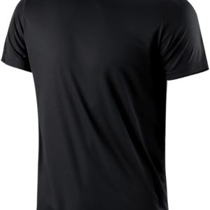   Men’s Short Sleeve Dry Fit Active Crew Neck T Shirt - Athletic Running Gym Workout Tee Tops Black : Clothing, Shoes & Jewelry
