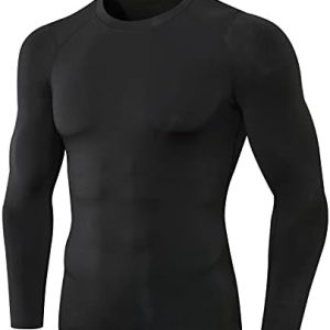   Mens Black Compression Shirt Long Sleeve Workout GMY Baselayers Sport Running T-Shirts Athletic Dry Fit Football Top : Clothing, Shoes & Jewelry